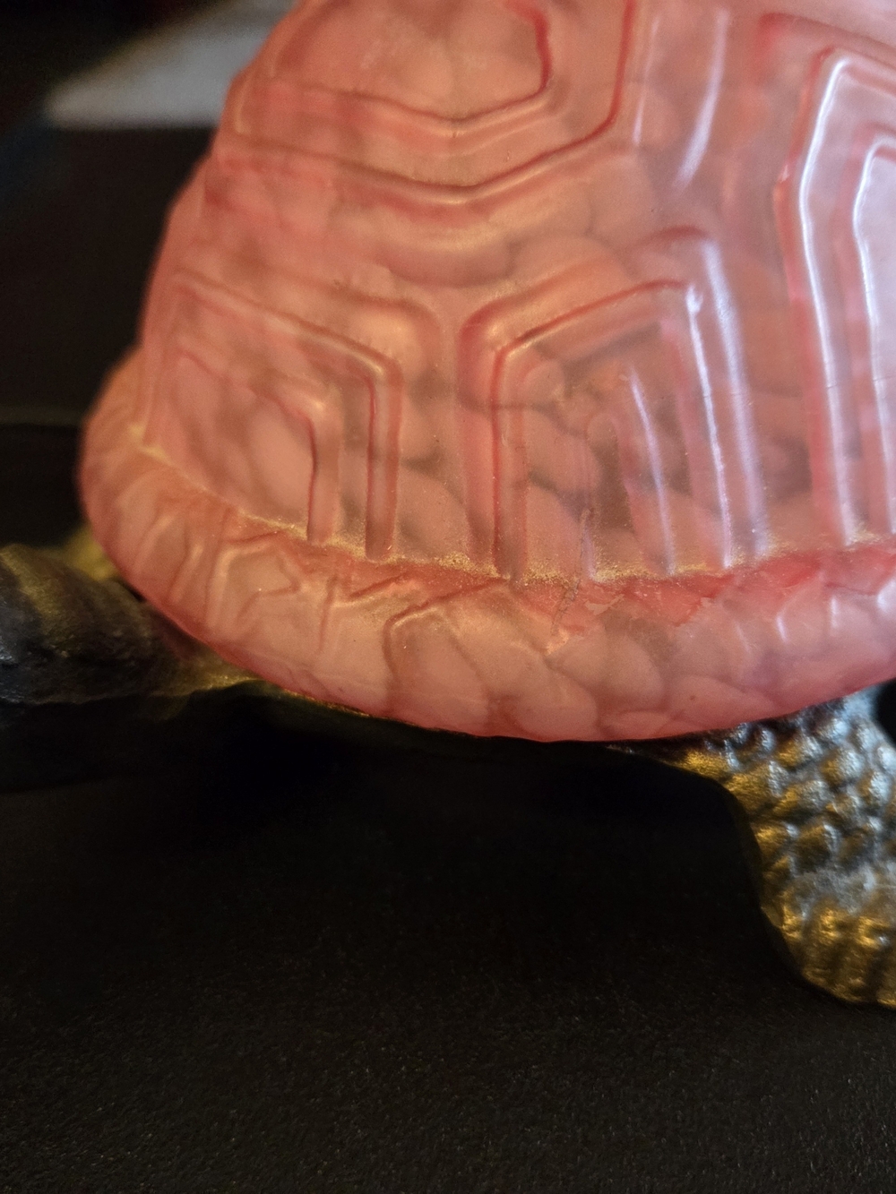 Vintage Pink Turtle Habitat Accent